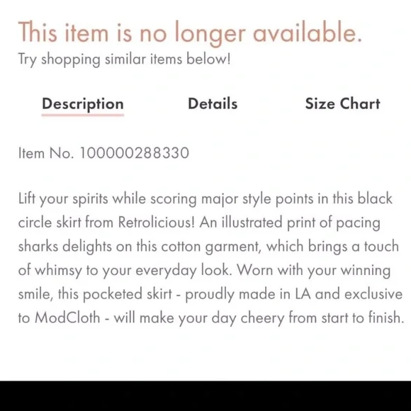 ModCloth Retrolicious | Shark Print Novelty Skirt Black Gray | Medium - Picture 2 of 12